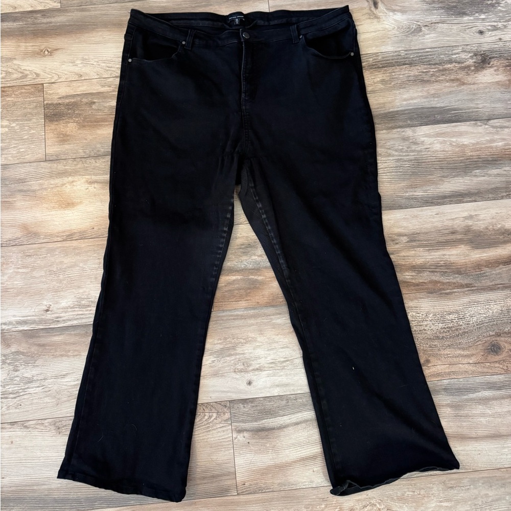Universal Standard Sava Flare Jeans Black High Rise Bootcut Black 22